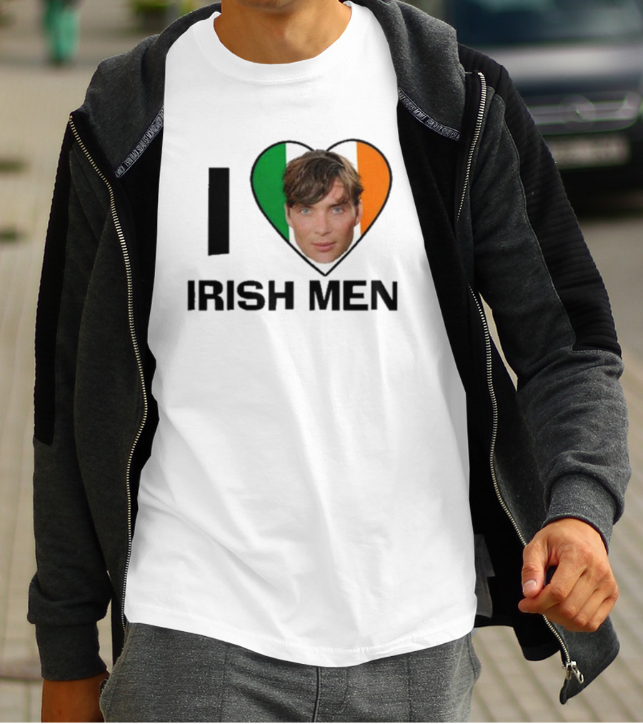 I Love Irish Men I Heart Irish Flag Cillian Murphy T-Shirt