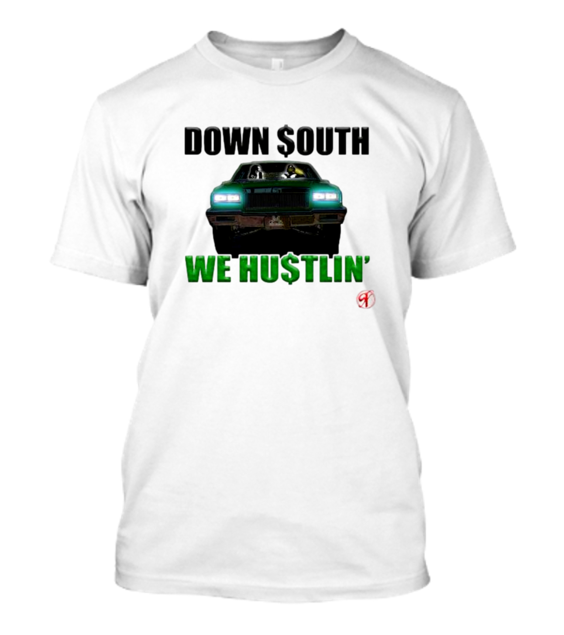 DOWN $OUTH WE HU$TLIN' Riding Classic Car T-Shirt