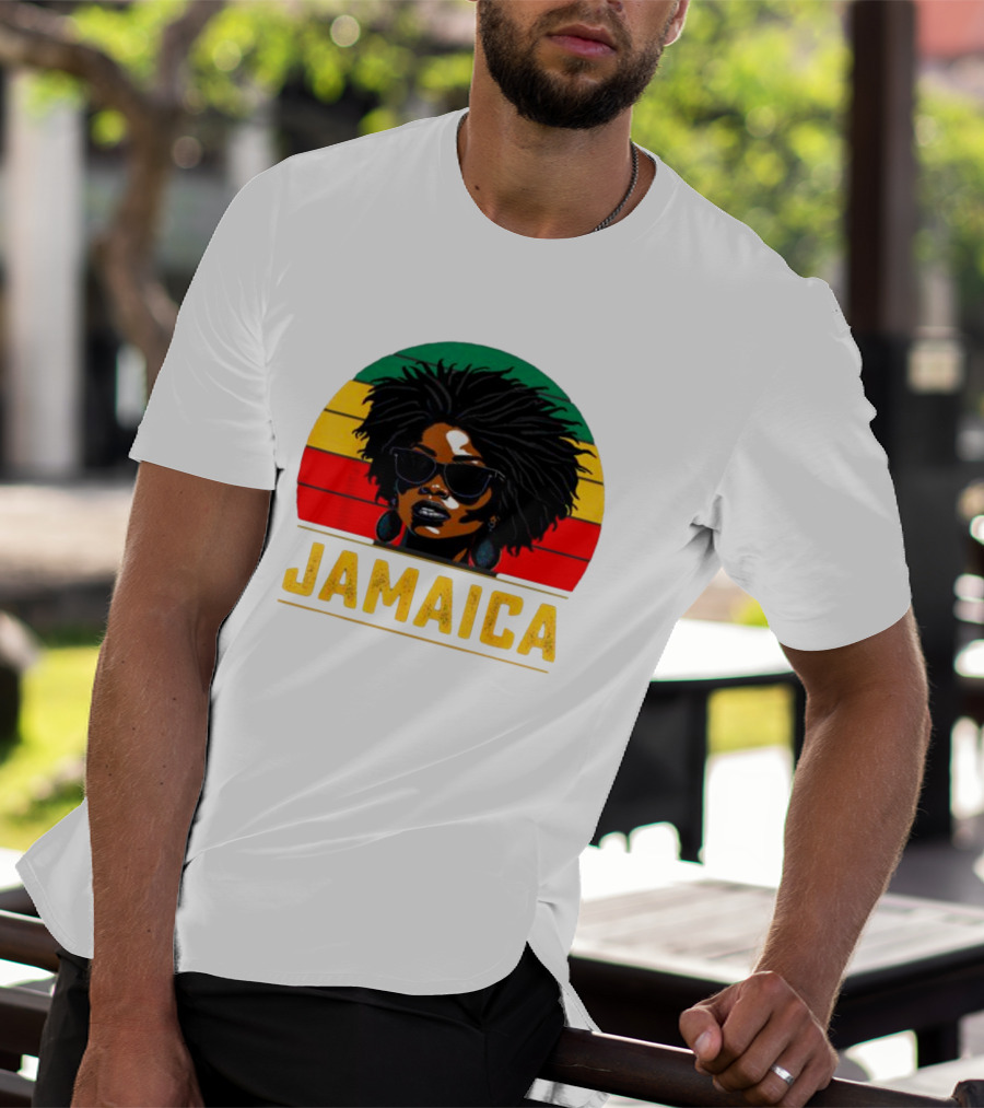 Jamaican Patriotic Women Jamaica Vintage T-Shirt
