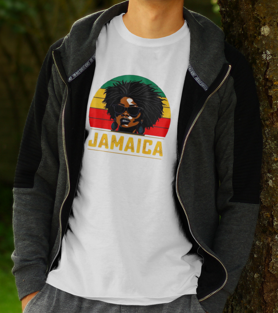 Jamaican Patriotic Women Jamaica Vintage T-Shirt