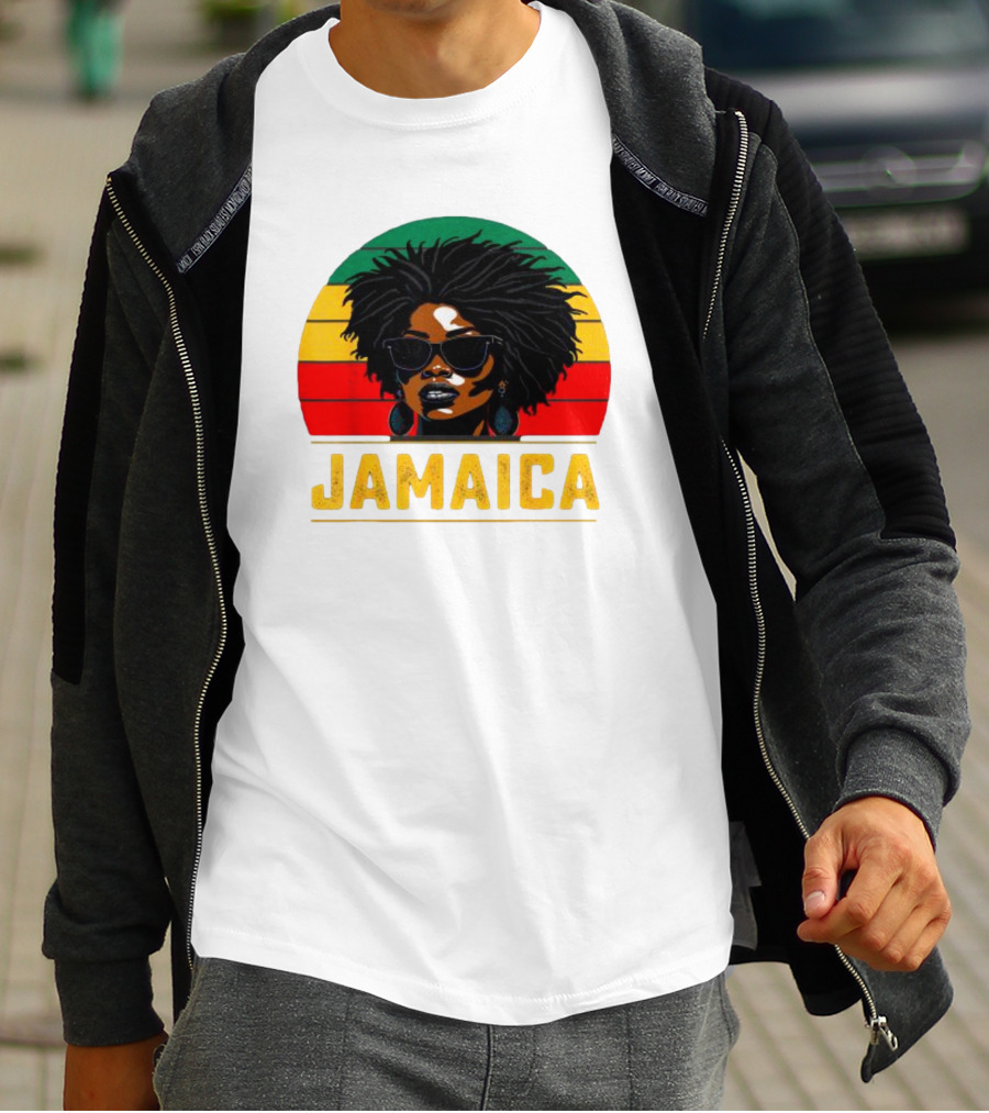 Jamaican Patriotic Women Jamaica Vintage T-Shirt