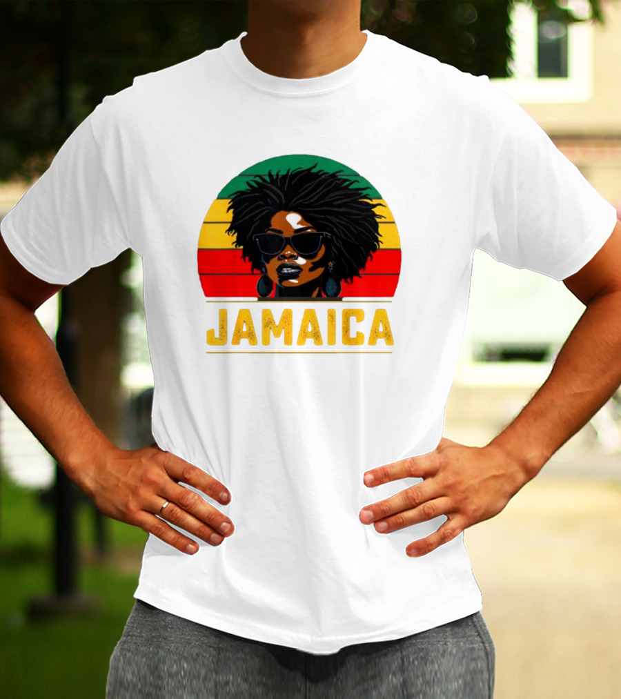 Jamaican Patriotic Women Jamaica Vintage T-Shirt