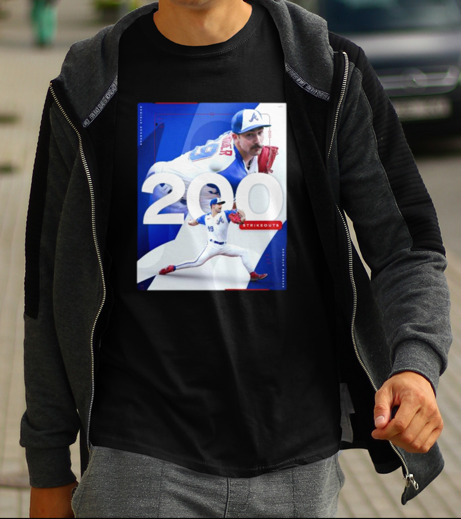 Spencer Strider 200 Strikeouts Season Braves Pitcher Milestone T-Shirt