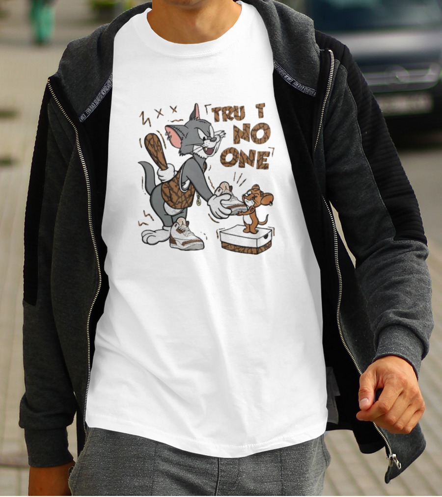 Jordan 3 Palomino Trust No One Tom And Jerry Sneakers T-Shirt