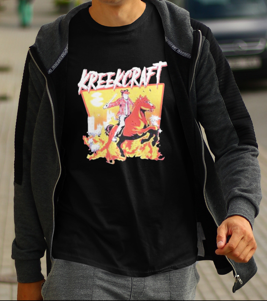 KreekCraft Fiery Horseback Adventure T-Shirt