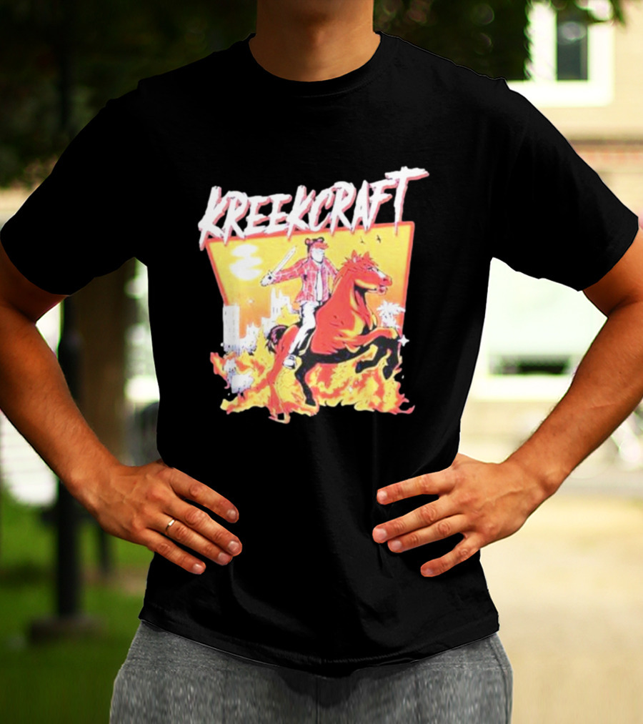 KreekCraft Fiery Horseback Adventure T-Shirt