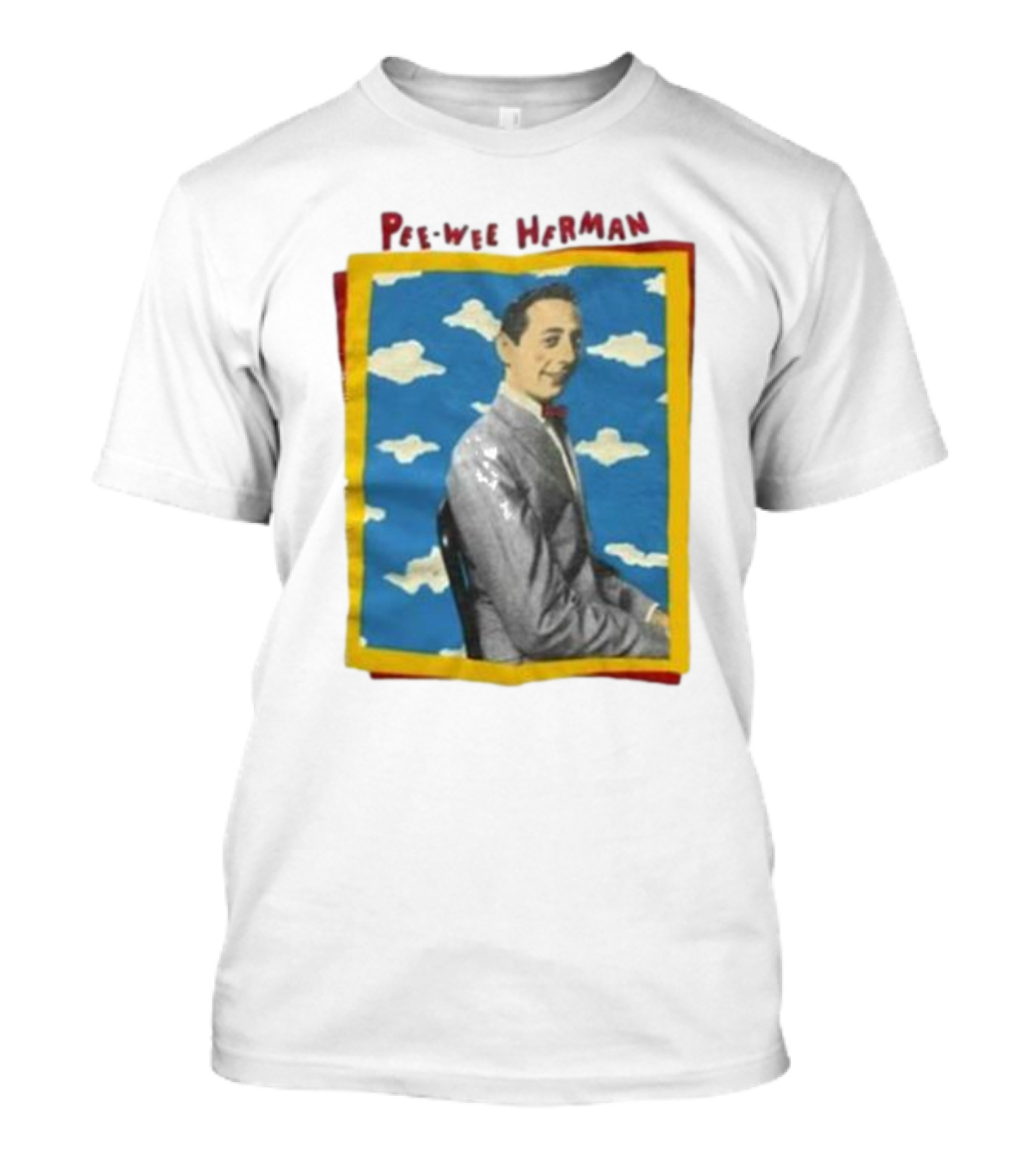 Pee Wee Herman Colorful Cloud Background T-Shirt