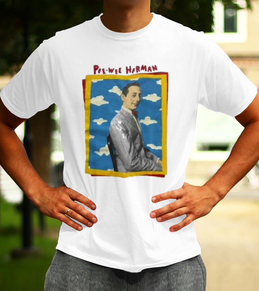 Pee Wee Herman Colorful Cloud Background T-Shirt