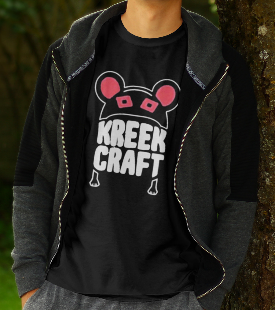 KreekCraft Bear Ears Red Eyes Branding T-Shirt