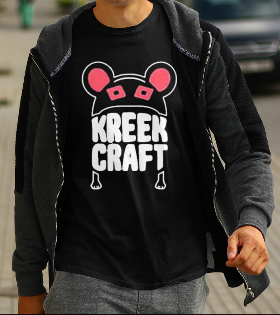 KreekCraft Bear Ears Red Eyes Branding T-Shirt