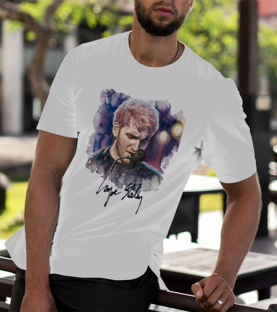 Layne Staley Signature Artwork With Microphone And Lights T-Shirt