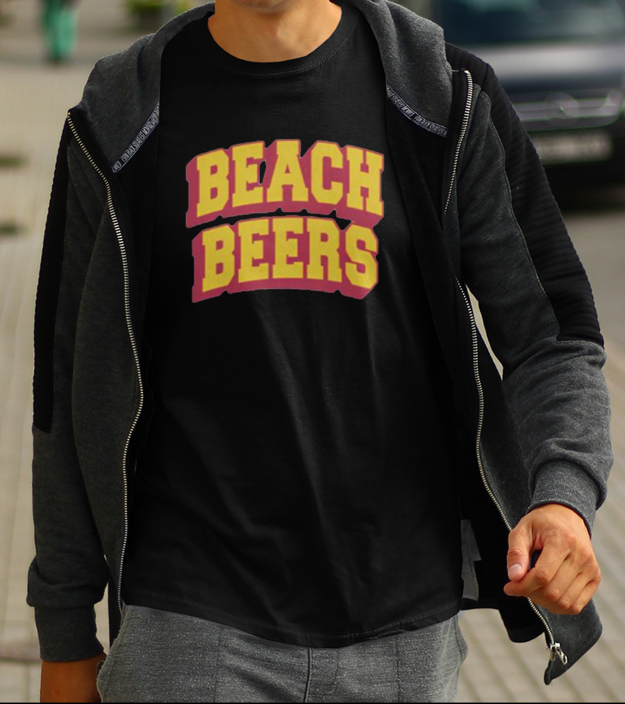 Beach Beers Bold Varsity Text T-Shirt