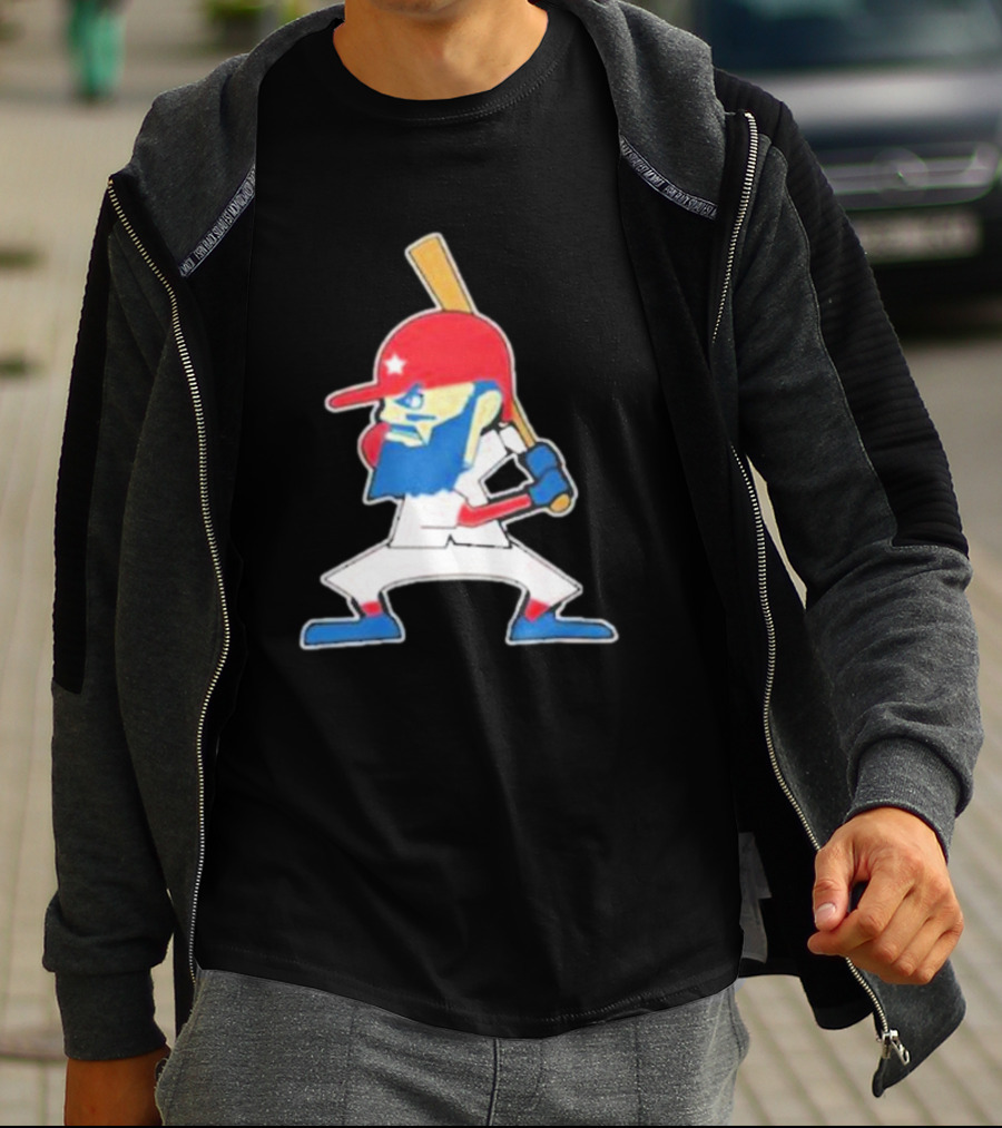 Fighting Phil Baseball Character Retro Cartoon T-Shirt
