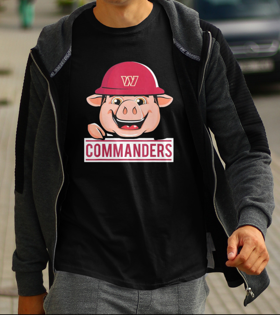 Major Tuddy Commanders NFL Team Mascot Football Fan T-Shirt