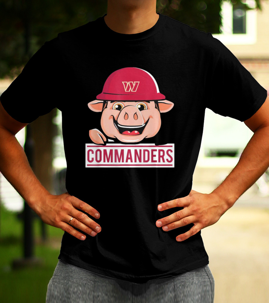 Major Tuddy Commanders NFL Team Mascot Football Fan T-Shirt