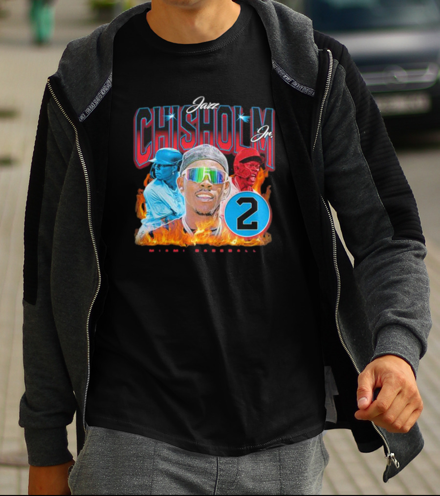 Jazz Chisholm Jr. Miami Baseball 90s Number 2 T-Shirt