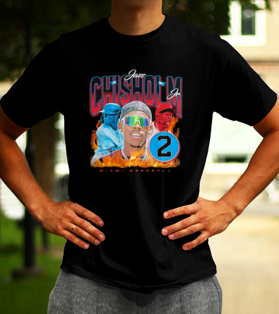 Jazz Chisholm Jr. Miami Baseball 90s Number 2 T-Shirt