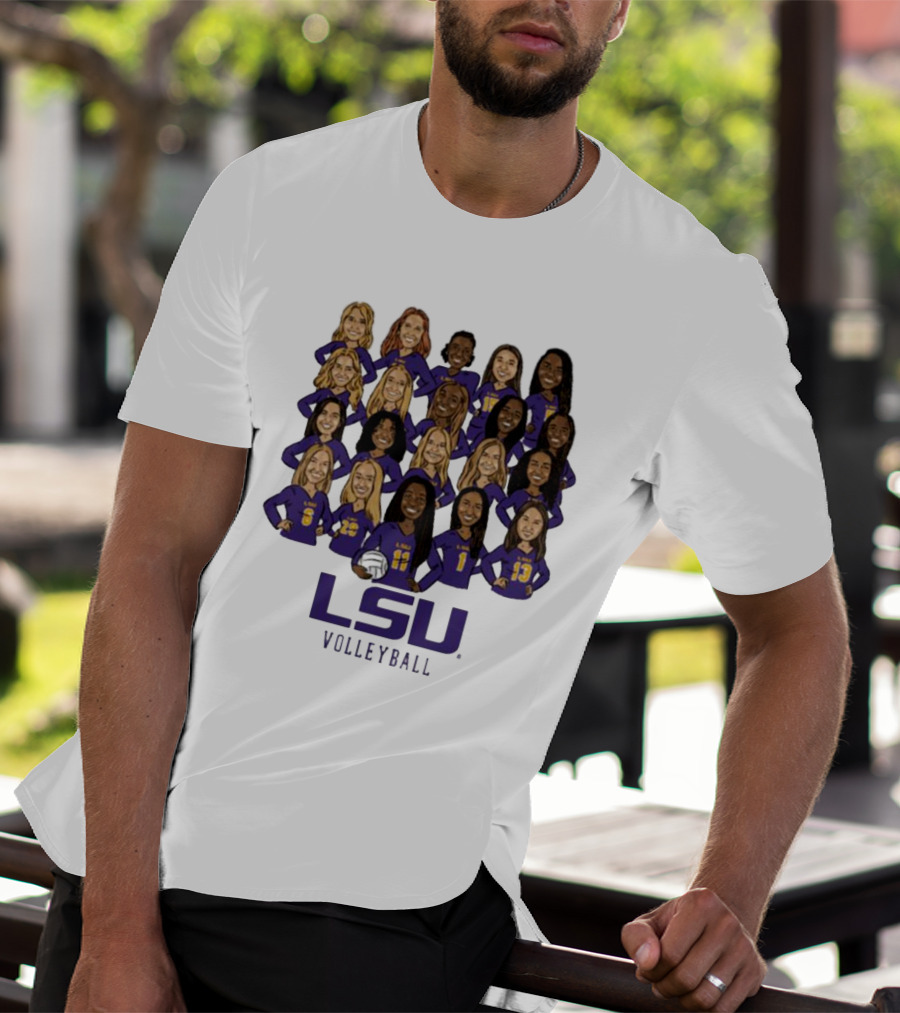 LSU Tigers Volleyball NIL Women's Team Players T-Shirt