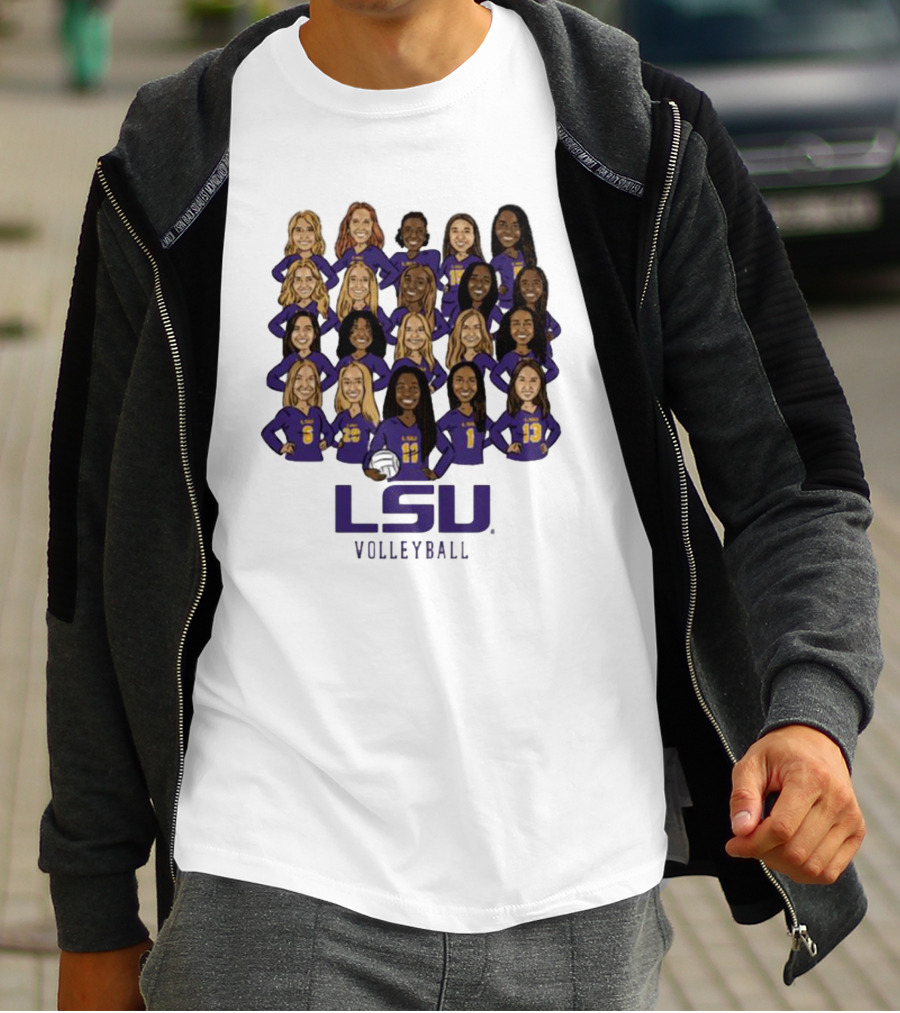 LSU Tigers Volleyball NIL Women's Team Players T-Shirt