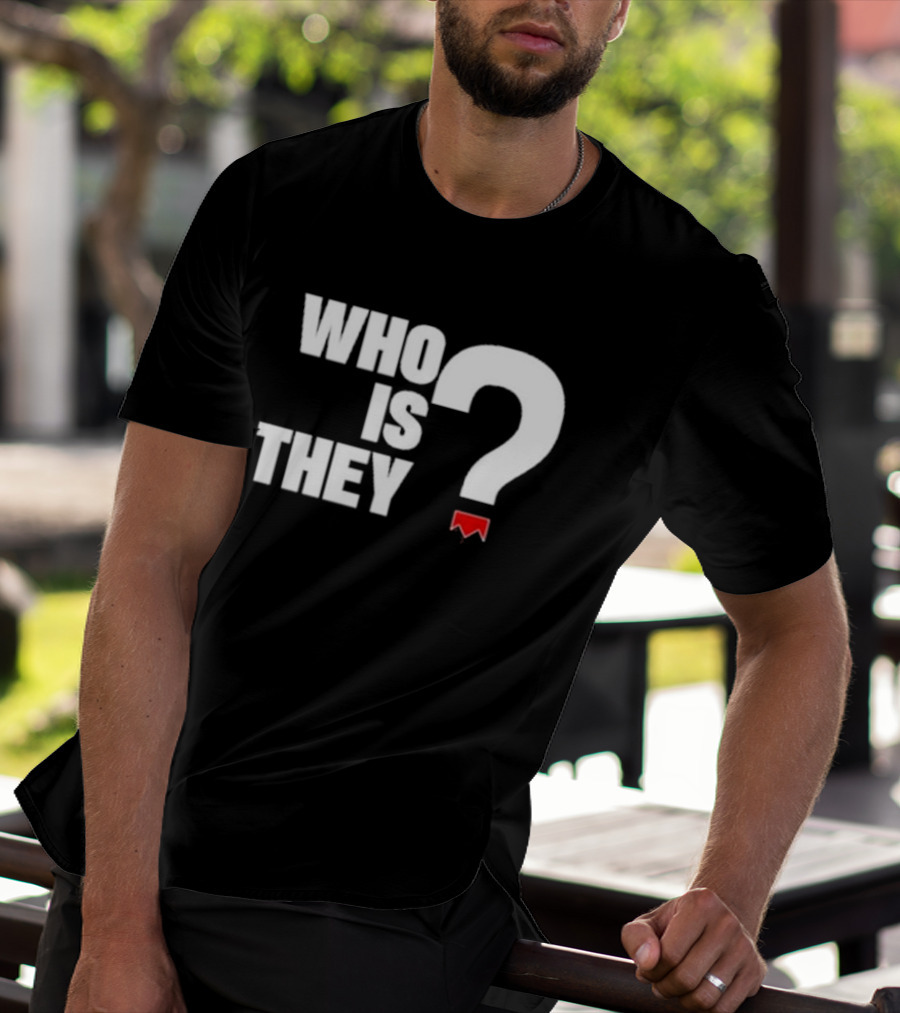 Who Is They Red Bookmark Question Mark T-Shirt