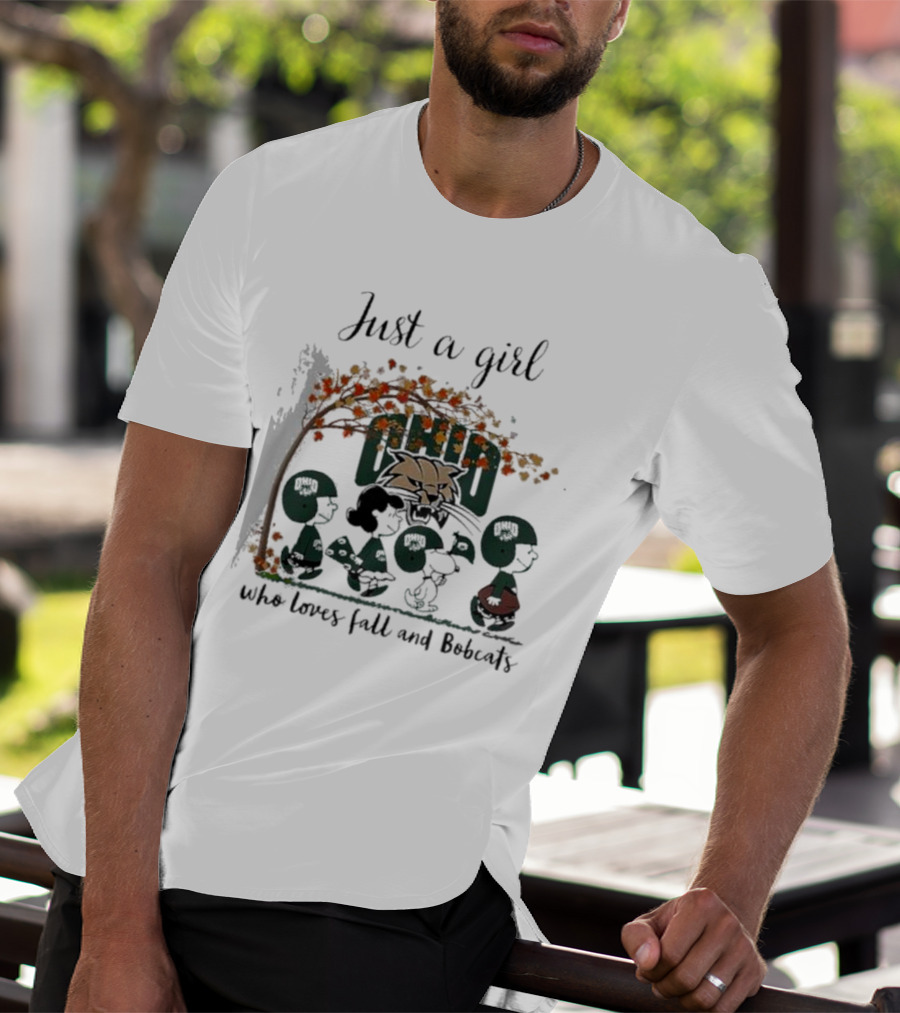 Just A Girl Who Loves Fall And Bobcats T-Shirt