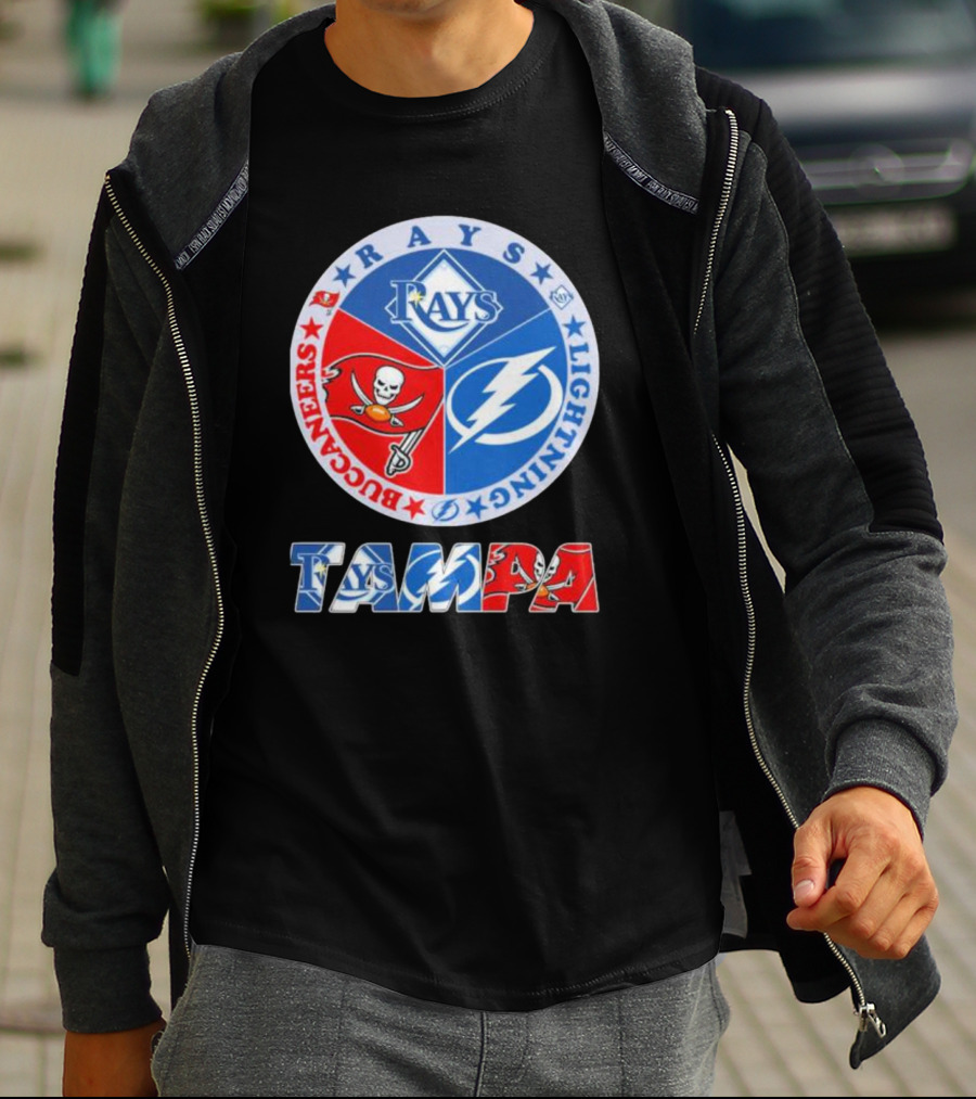 Tampa City Buccaneers Lightning Rays Team Sports T-Shirt