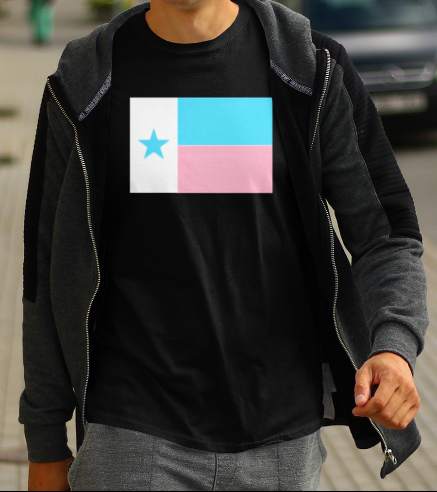 Flags Mashup Bot Texas Trans Pride Trans Texas Flag T-Shirt