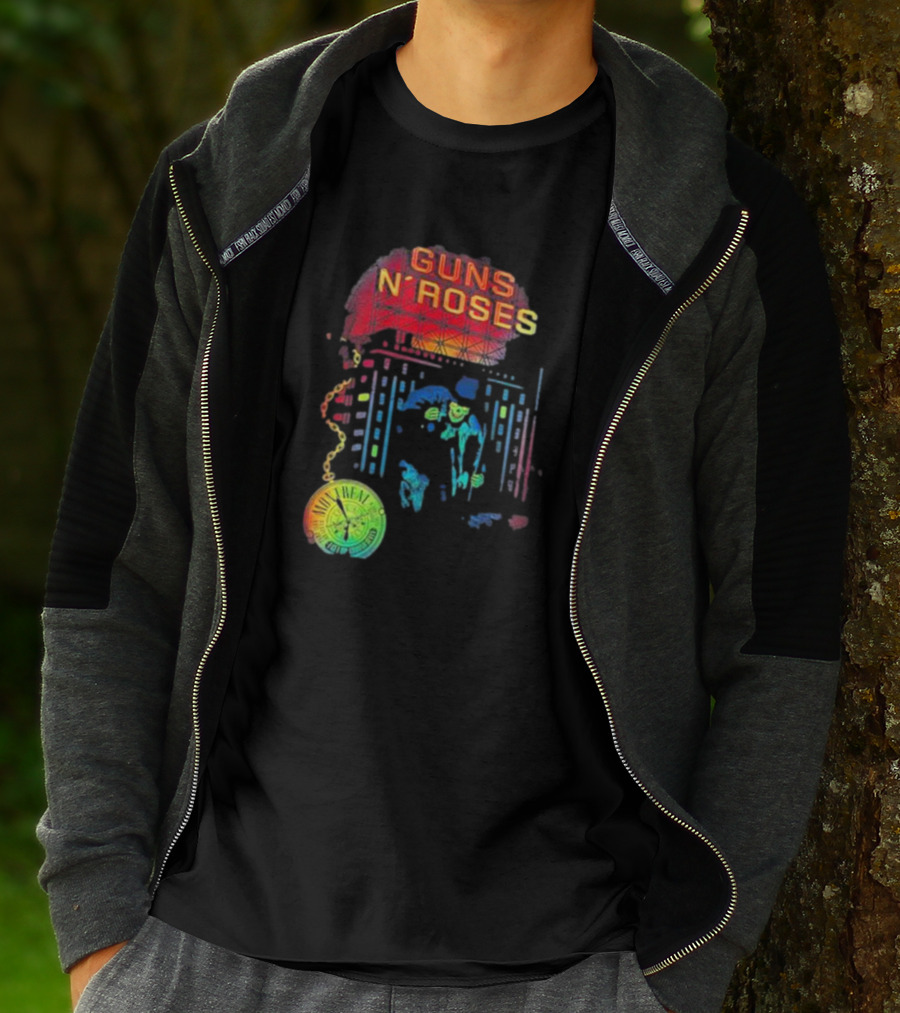 Guns N’ Roses Montreal Reflective Pocket Watch Buildings T-Shirt