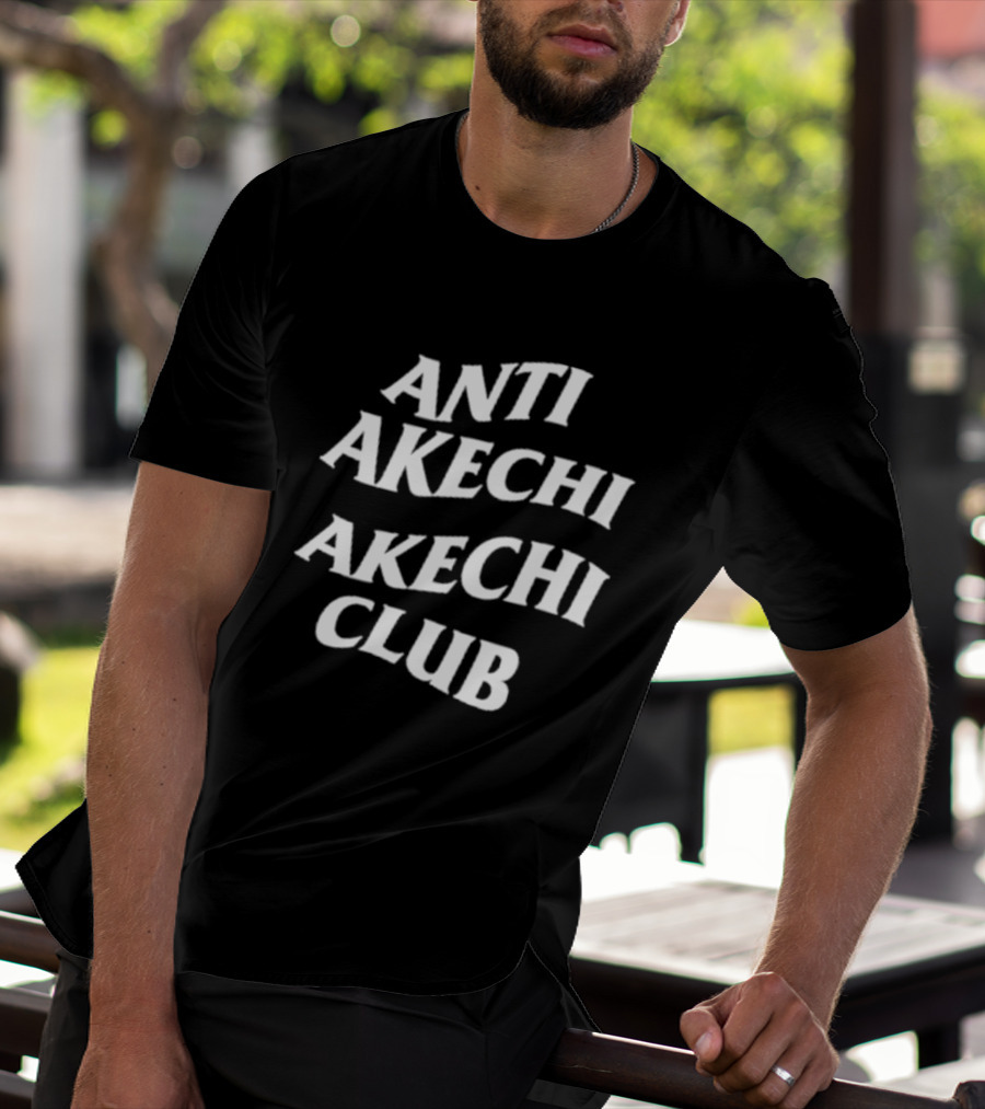 Lilfowl Anti Akechi Akechi Club Text T-Shirt