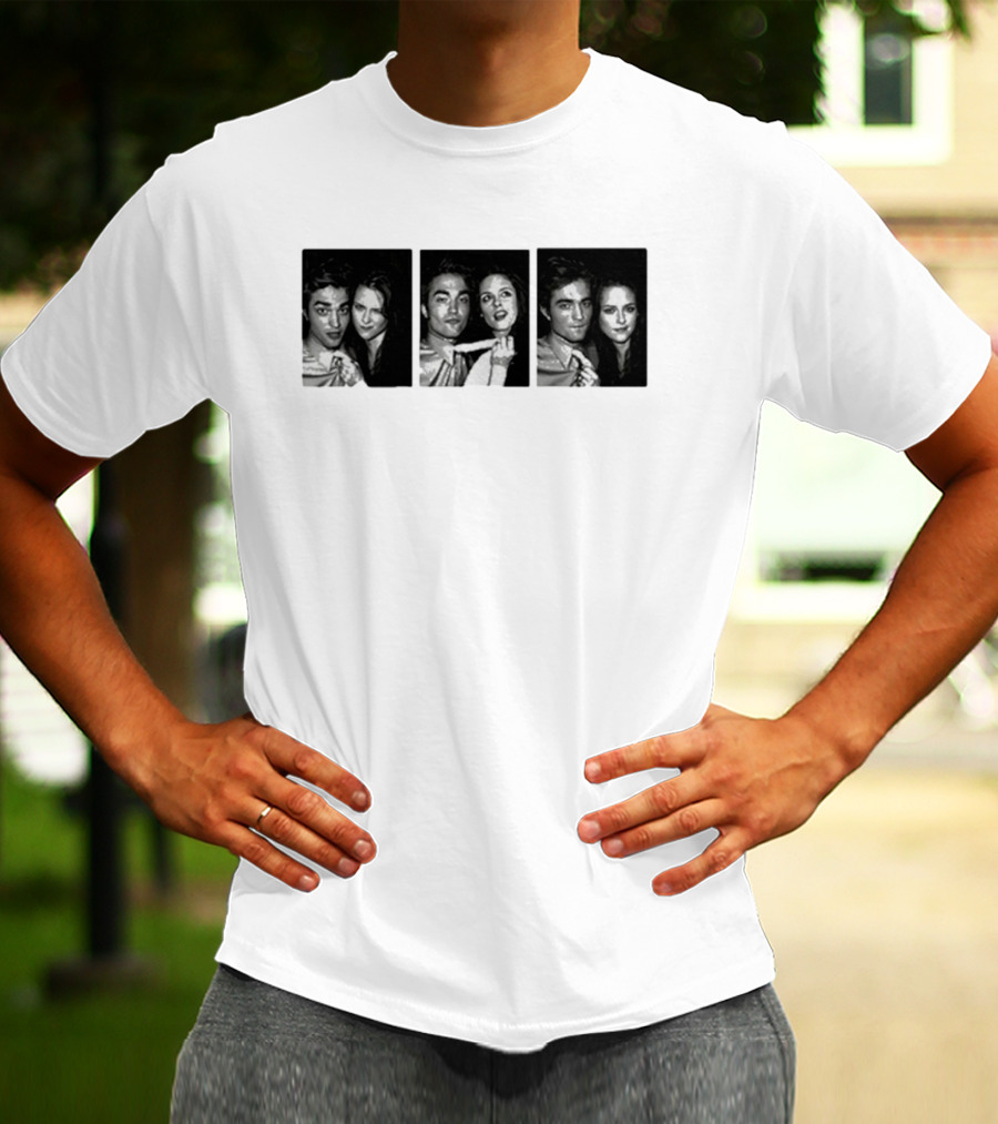 Robert Pattinson Kristen Stewart Photo Booth Strip T-Shirt