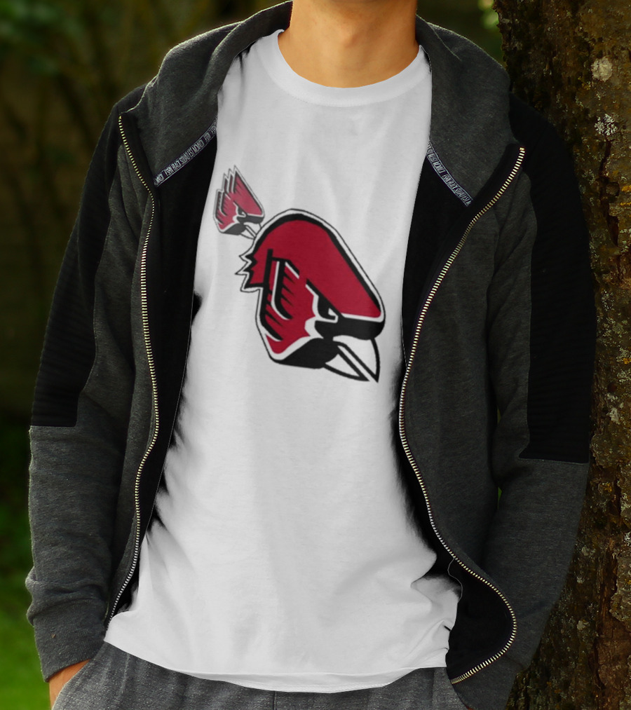 Ball State Cardinal With A Mustache Logo Concept T-Shirt