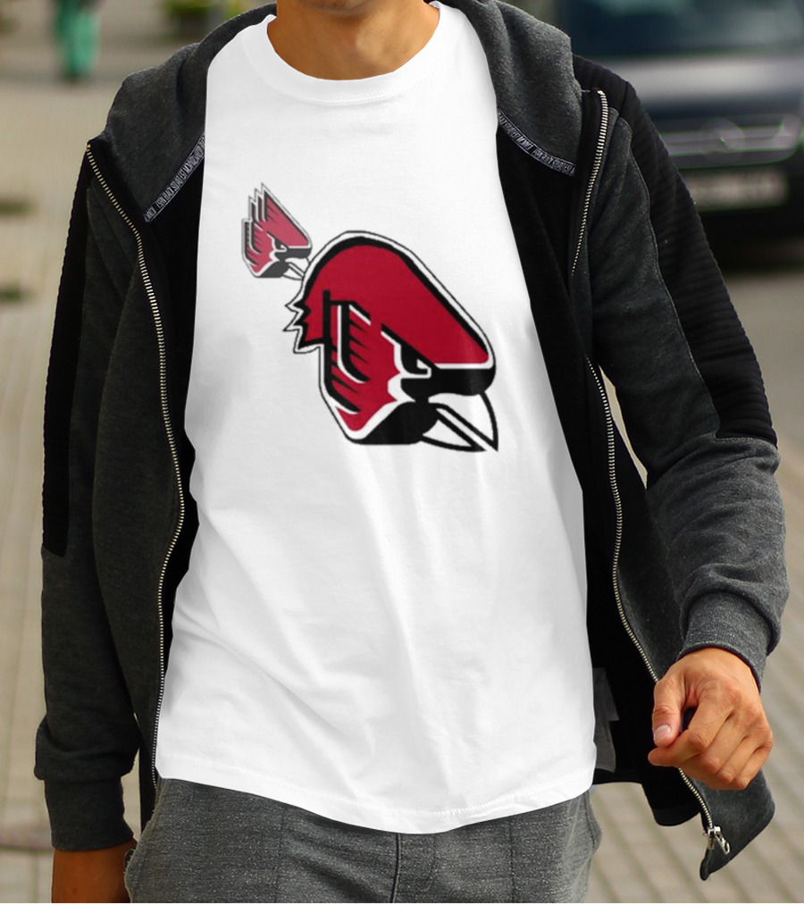 Ball State Cardinal With A Mustache Logo Concept T-Shirt