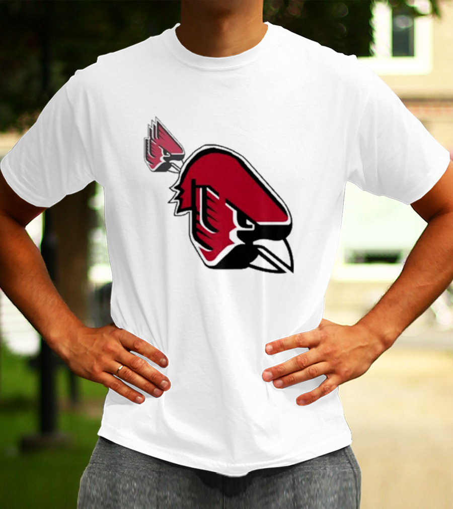 Ball State Cardinal With A Mustache Logo Concept T-Shirt