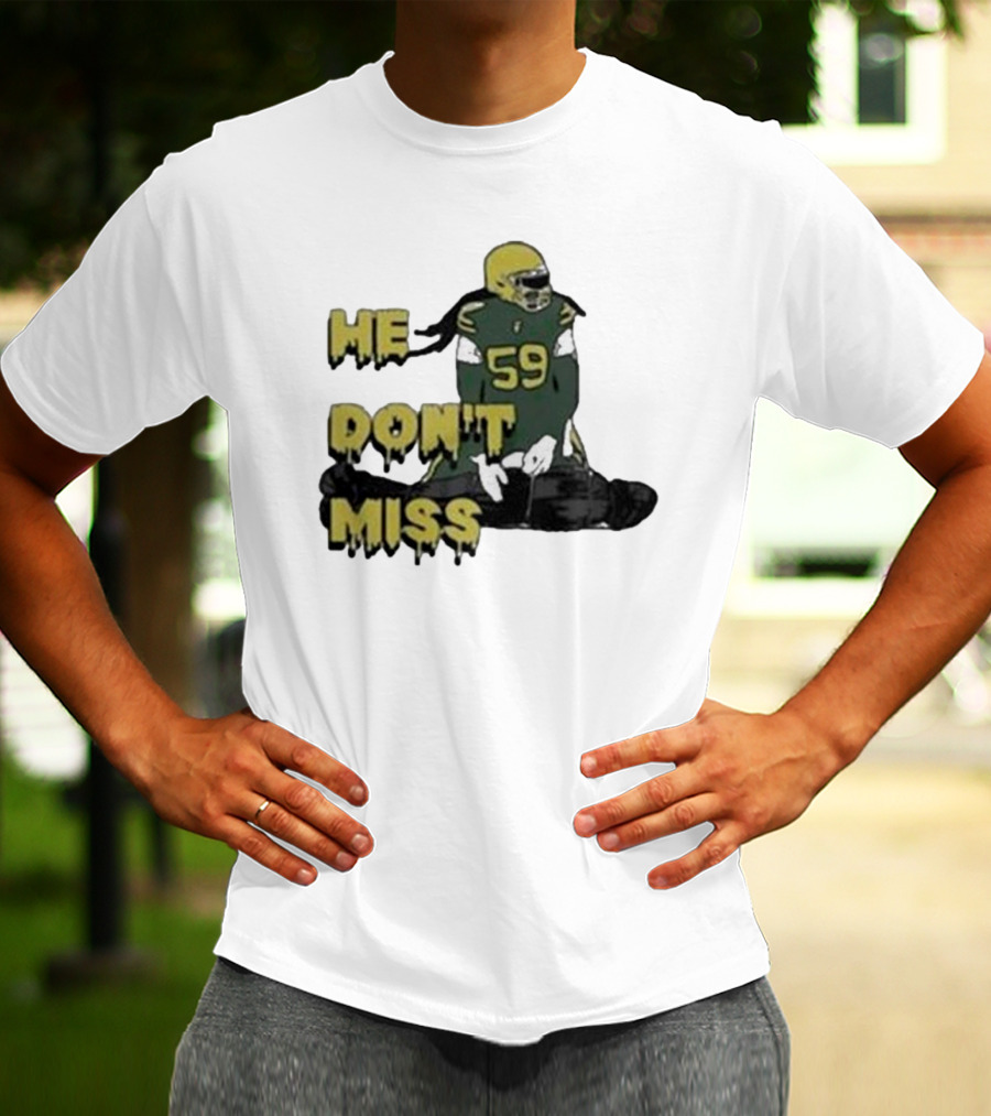 Campechecollective He Don’t Miss Campbell Linebacker 59 T-Shirt