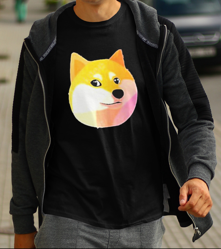 Getdoge Merch Doge Meme Coin Shiba Inu Face T-Shirt