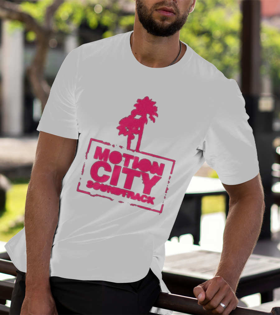 Motion City Soundtrack Pink Palm Tree T-Shirt