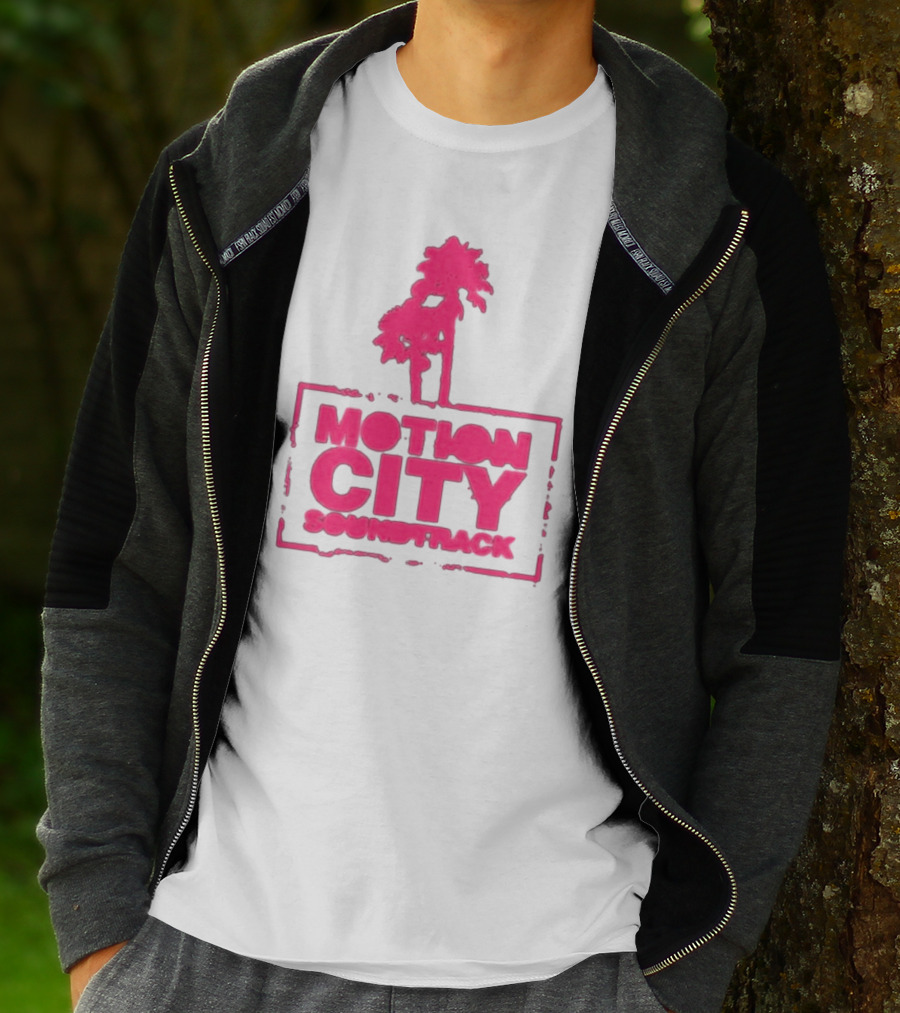 Motion City Soundtrack Pink Palm Tree T-Shirt
