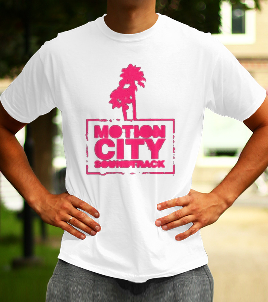 Motion City Soundtrack Pink Palm Tree T-Shirt
