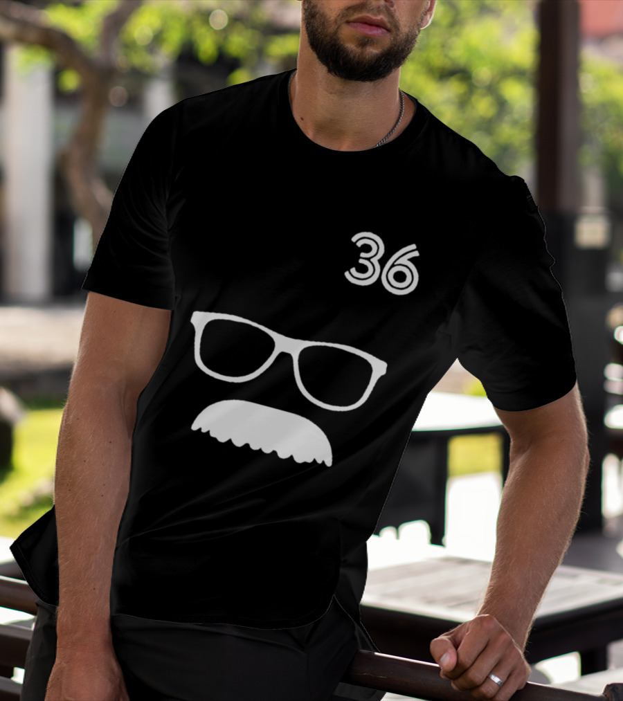 Trending Jays Fans Wearing 36 Davis Schneider Glasses And Moustache T-Shirt