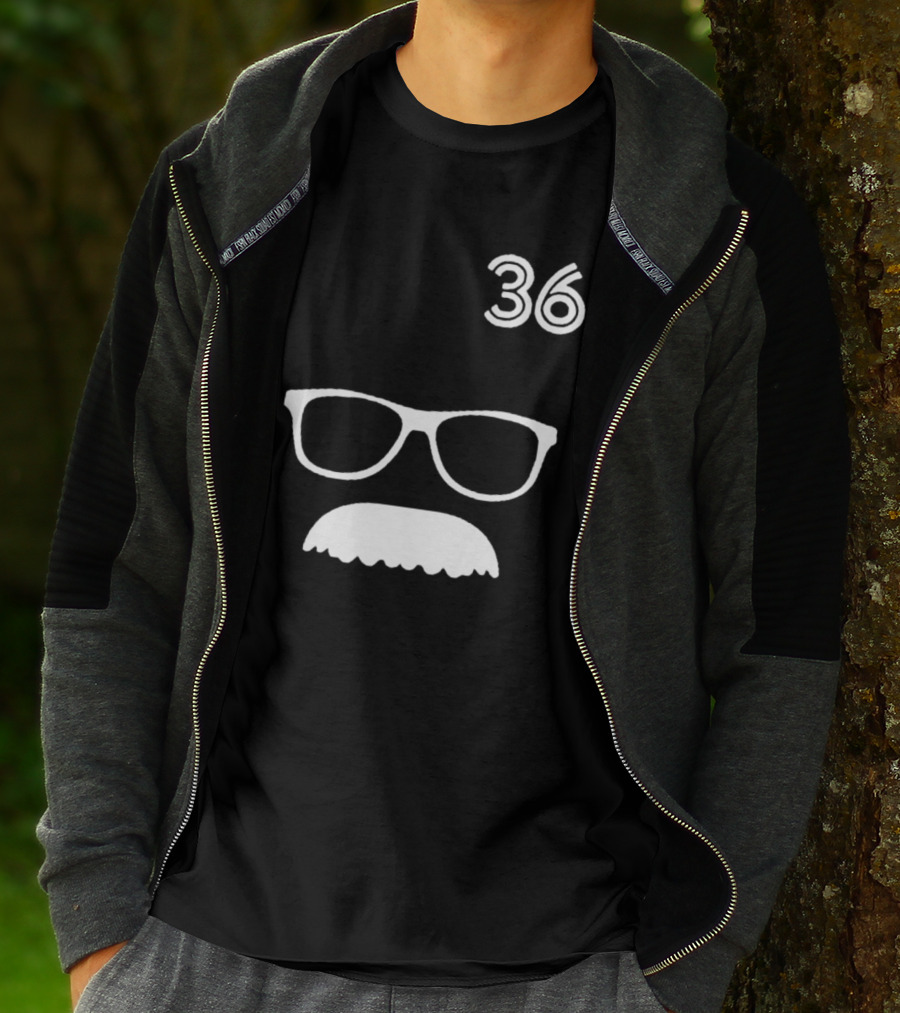 Trending Jays Fans Wearing 36 Davis Schneider Glasses And Moustache T-Shirt