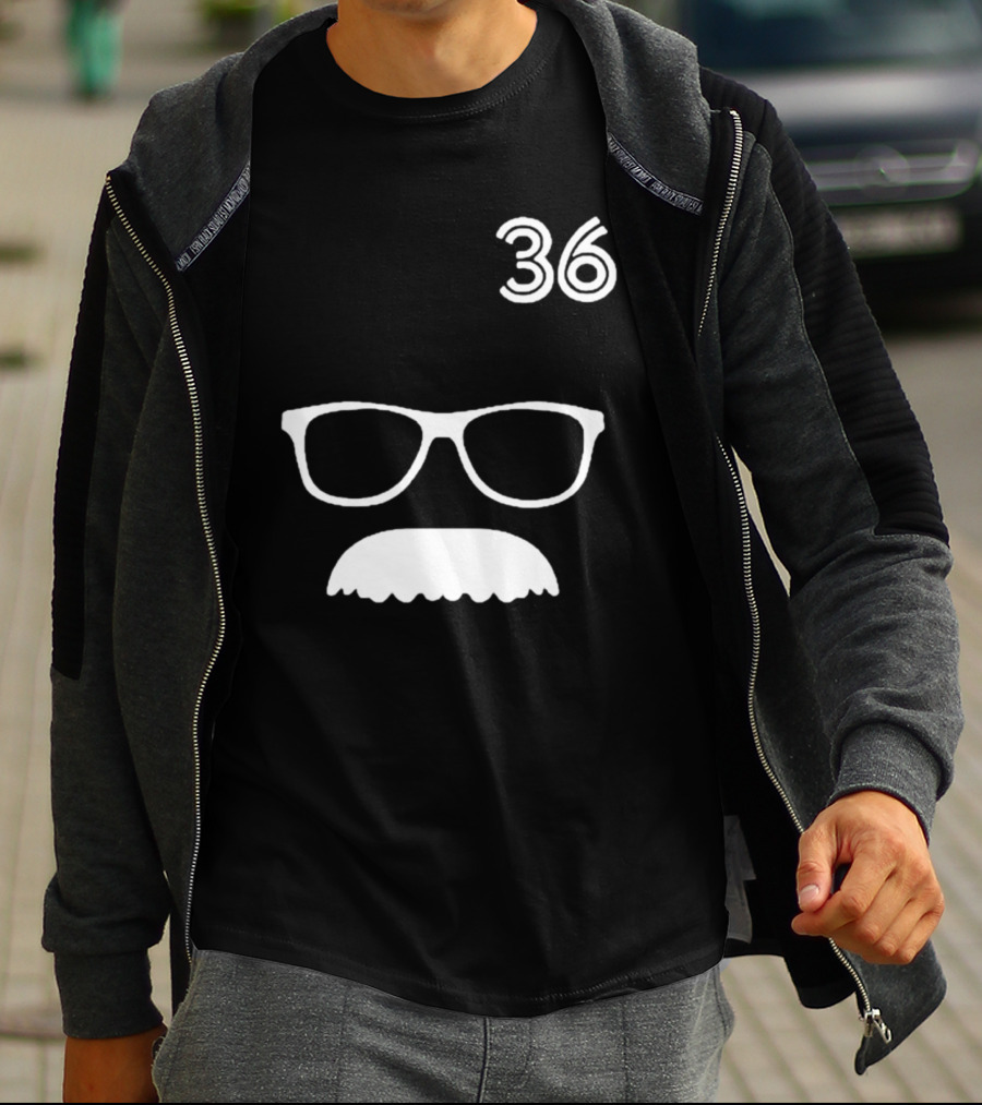 Trending Jays Fans Wearing 36 Davis Schneider Glasses And Moustache T-Shirt