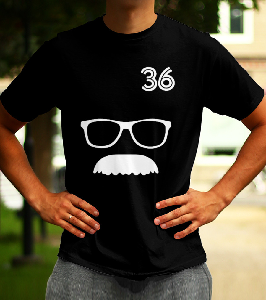 Trending Jays Fans Wearing 36 Davis Schneider Glasses And Moustache T-Shirt