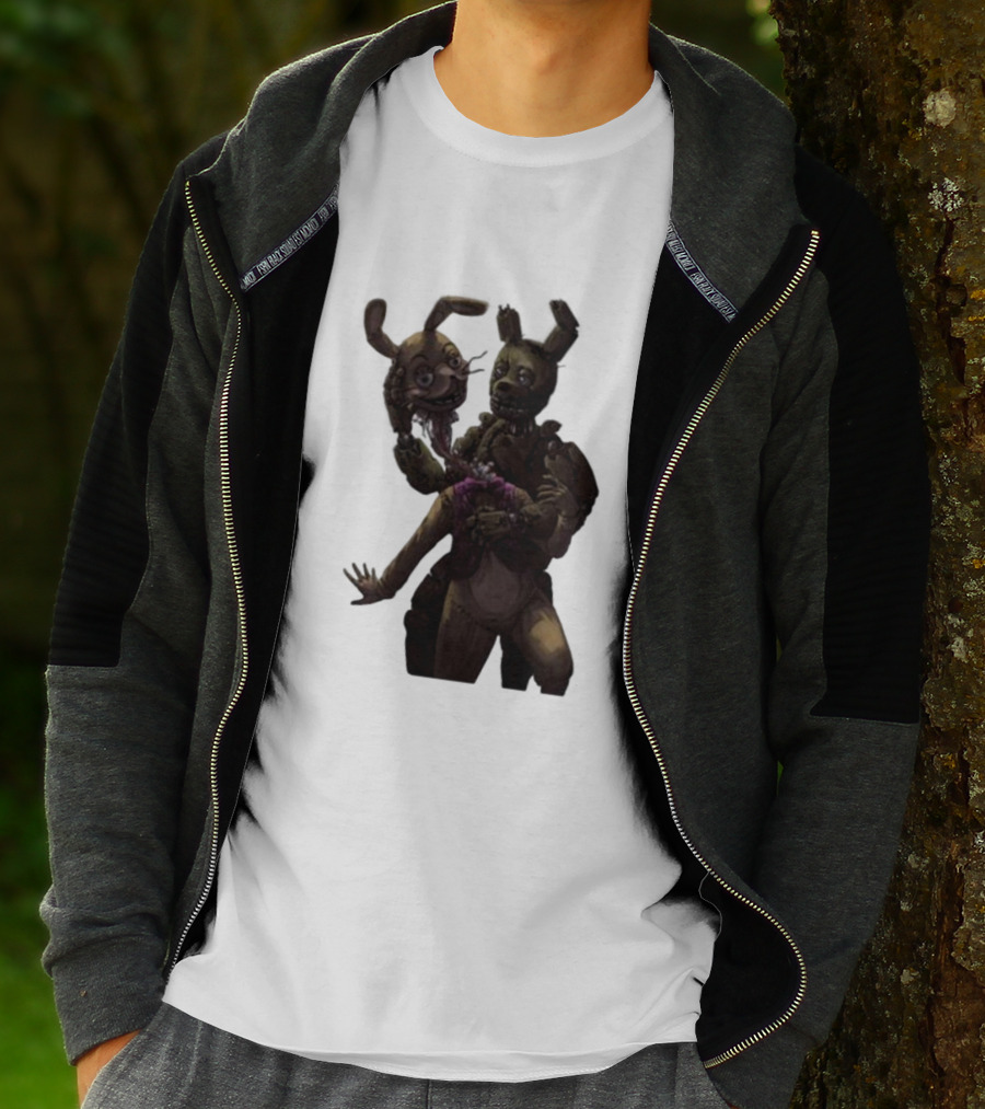 Gumchew Springtrap Malhare Battle Showdown Iconic Horror Character Face-off T-Shirt