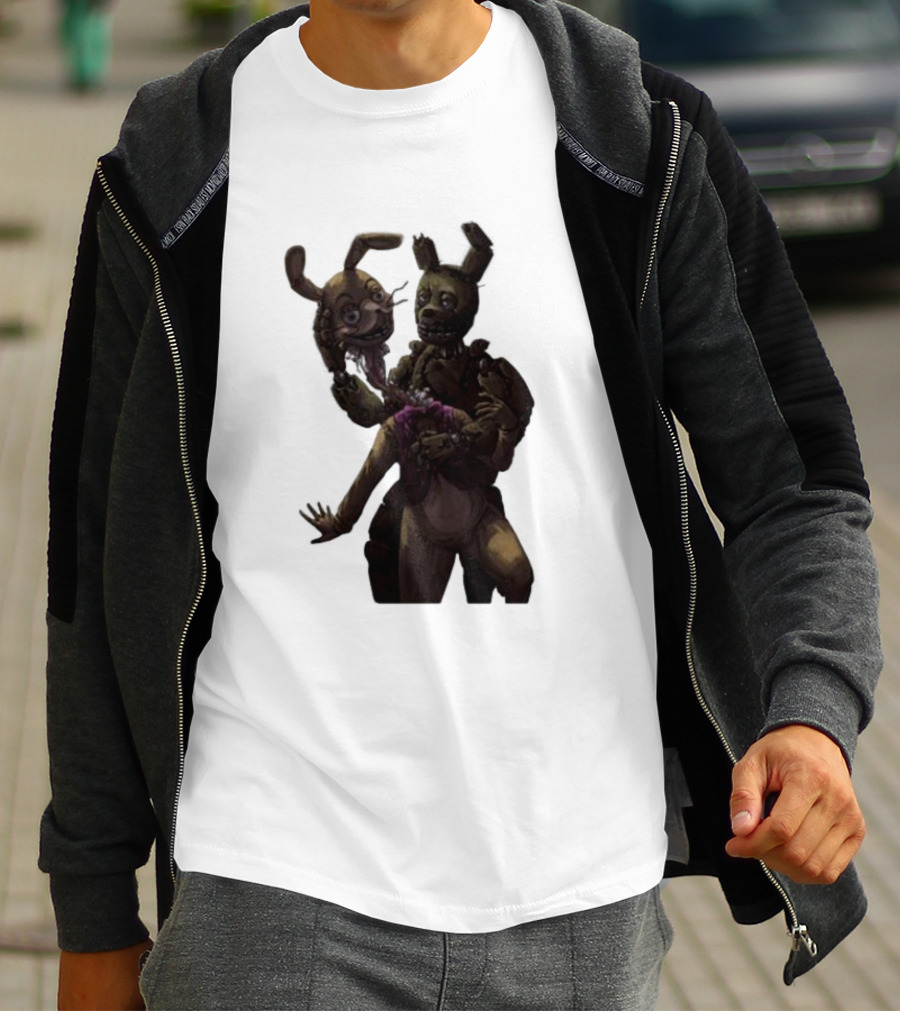 Gumchew Springtrap Malhare Battle Showdown Iconic Horror Character Face-off T-Shirt