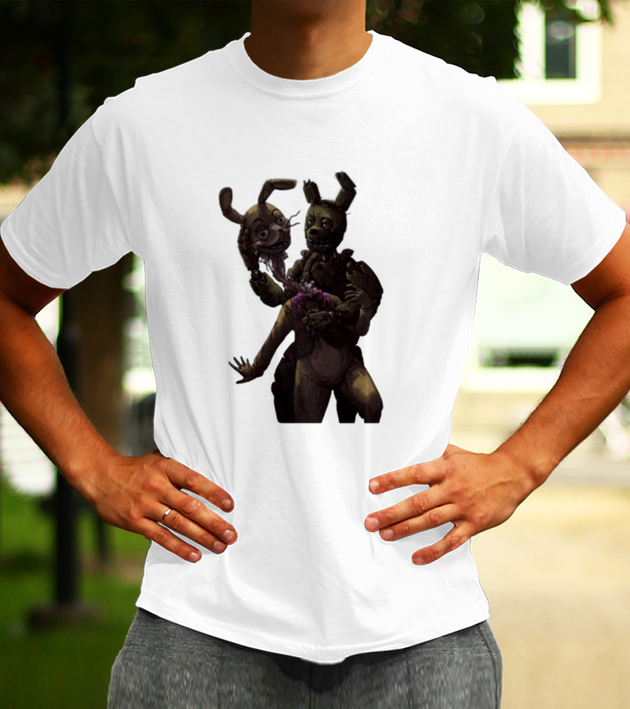 Gumchew Springtrap Malhare Battle Showdown Iconic Horror Character Face-off T-Shirt