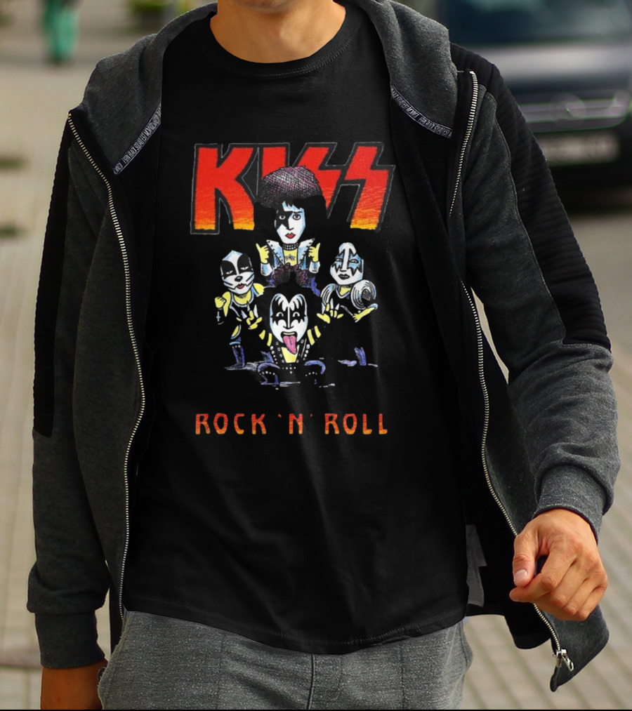 Kiss Band Rock And Roll Cartoons Let Me Go T-Shirt