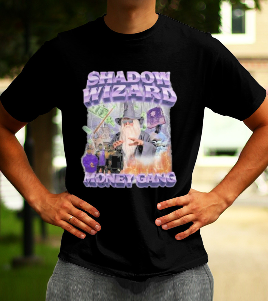 Shadow Wizard Money Gang Swagstimulus Magical Power Dollar Vibes T-Shirt
