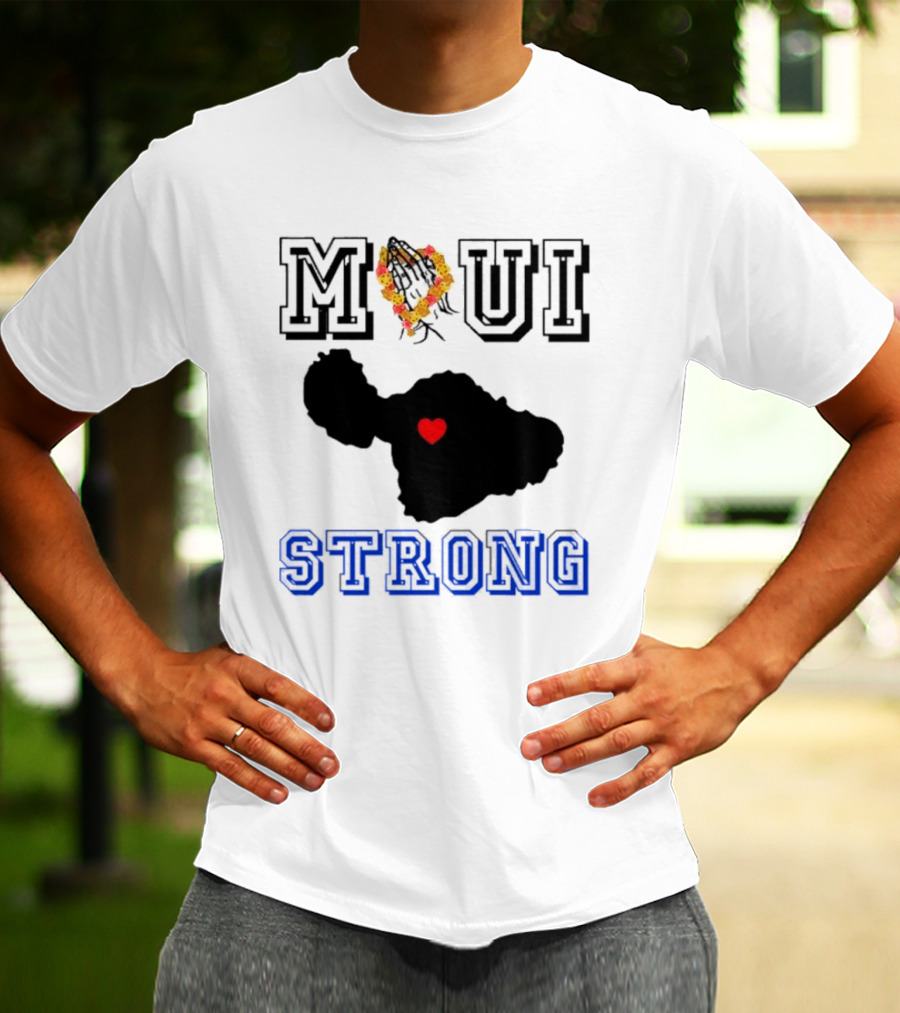 Maui Strong Support Hawaiian Island Lahaina Sunset Summer T-Shirt