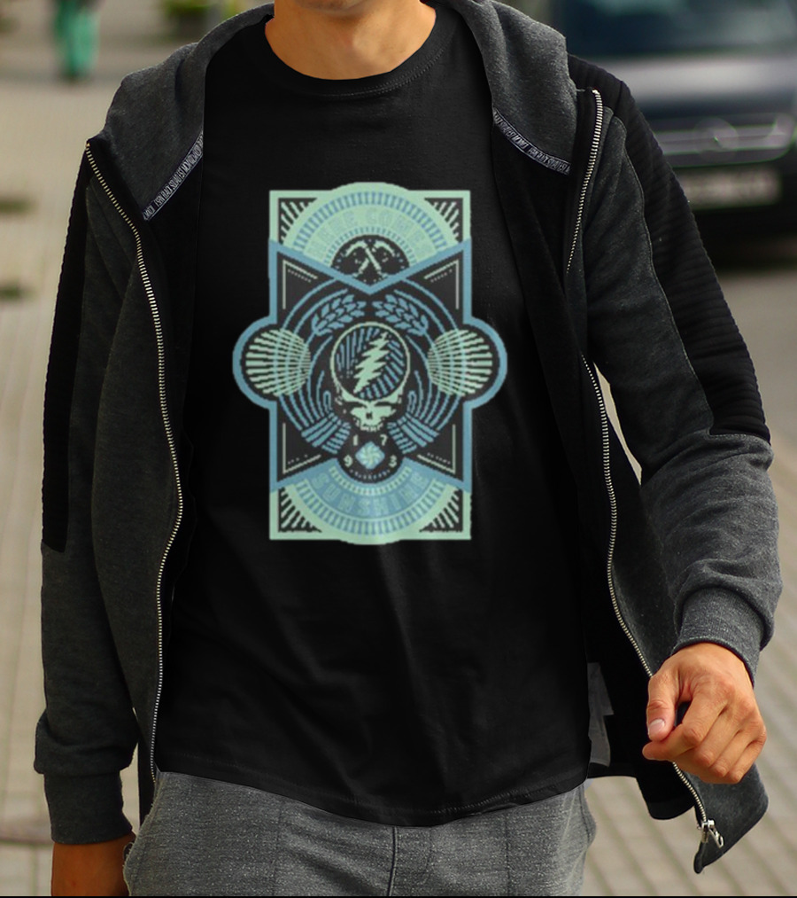 Grateful Dead Here Comes Sunshine Lightning Skull Mandala T-Shirt