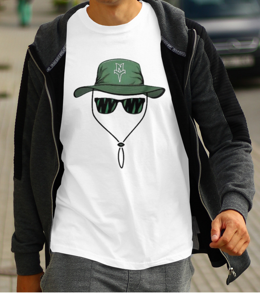 Gilligan Hat And Sunglasses With Green NY Mystics T-Shirt